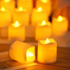 Flackernde LED Elektronische Elfenbein Teelicht Vela, eine Batterie, ideal für Hochzeiten, Tab 10 Hauptverkaufsbatteriesegel - №10
