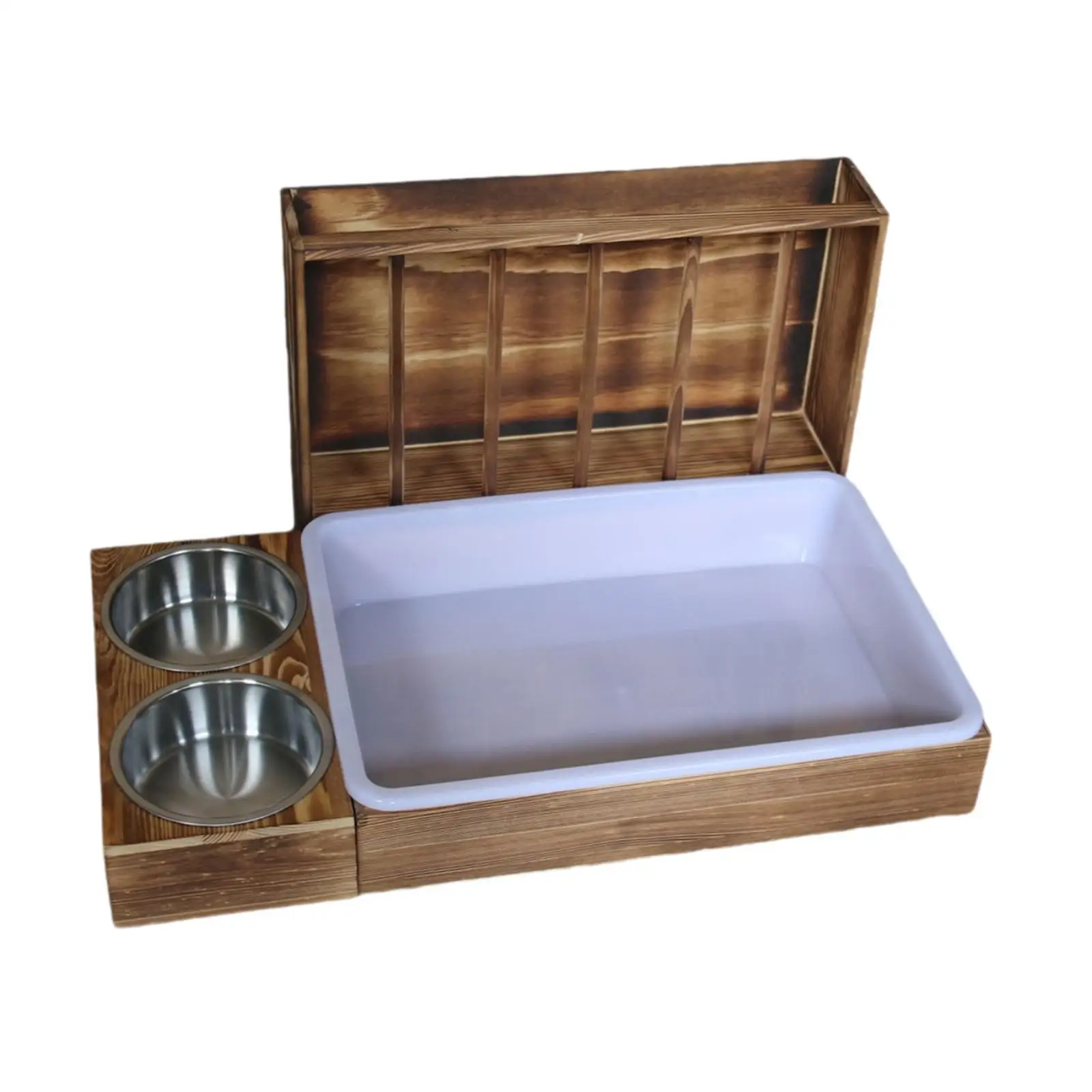 

Bunny Hay Manger Guinea Pig Bunnies 3 in 1 Rabbit Hay Feeder with Litter Box