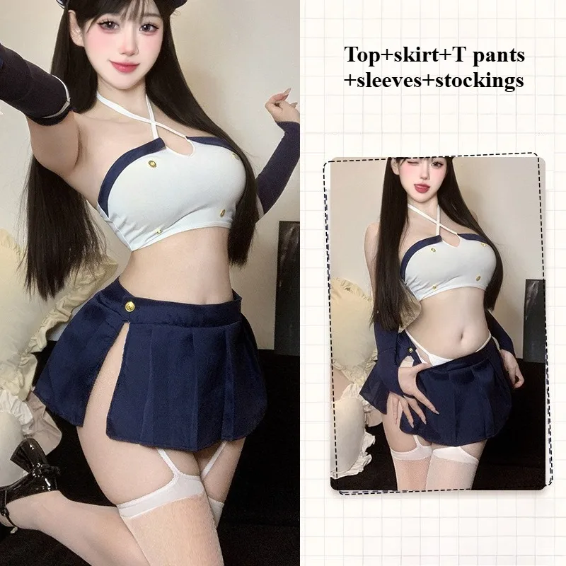 السيدات جنسي الملابس الداخلية مغر الرغبة النقية نمط الكلية فتاة حار بحار موحدة JK موحدة عاطفي لا خلع مجموعة