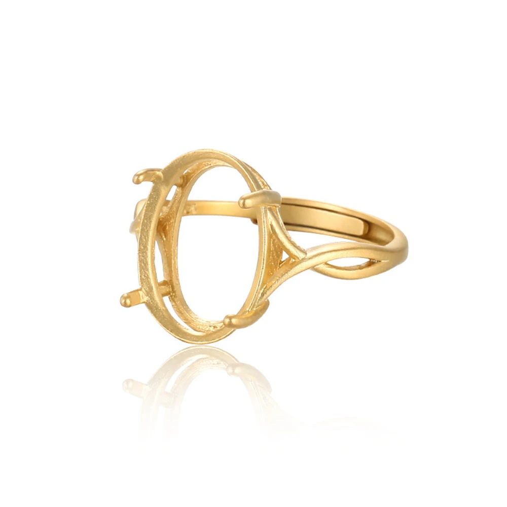 

Заготовка кольца для овальных кабошонов 7x9 мм/8x10 мм/9x11 мм/10x14 мм/12x16 мм/13x18 мм, регулируемое кольцо из серебра 925 пробы