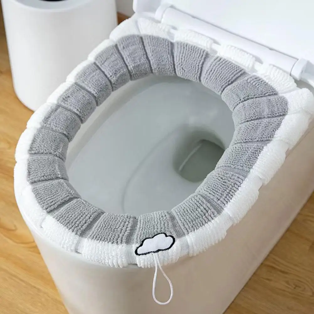 

Thickened Plush O-Type Warm Toilet Cushion Universal Reusable Seat Toilet Toilet Seat Cover Winter Cushion Cushion Toilet N5K7