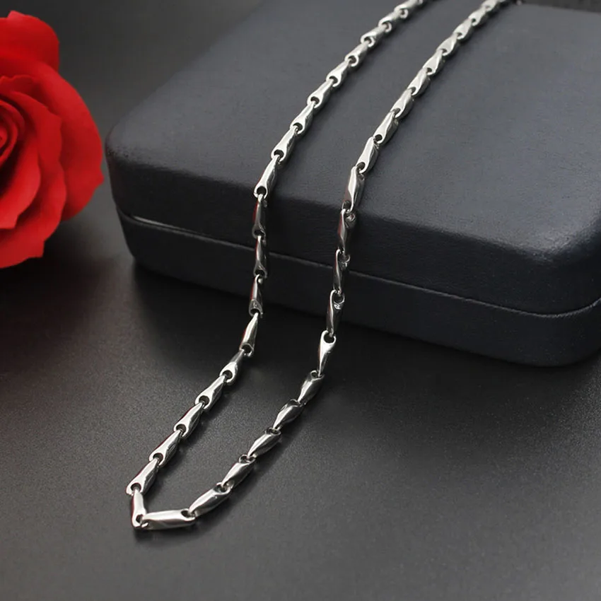 Fashion New Titanium Steel Round Melon Sub-chain Tapered Chain Men\'s Wild Stainless Steel Necklace Jewelry Hot Sale