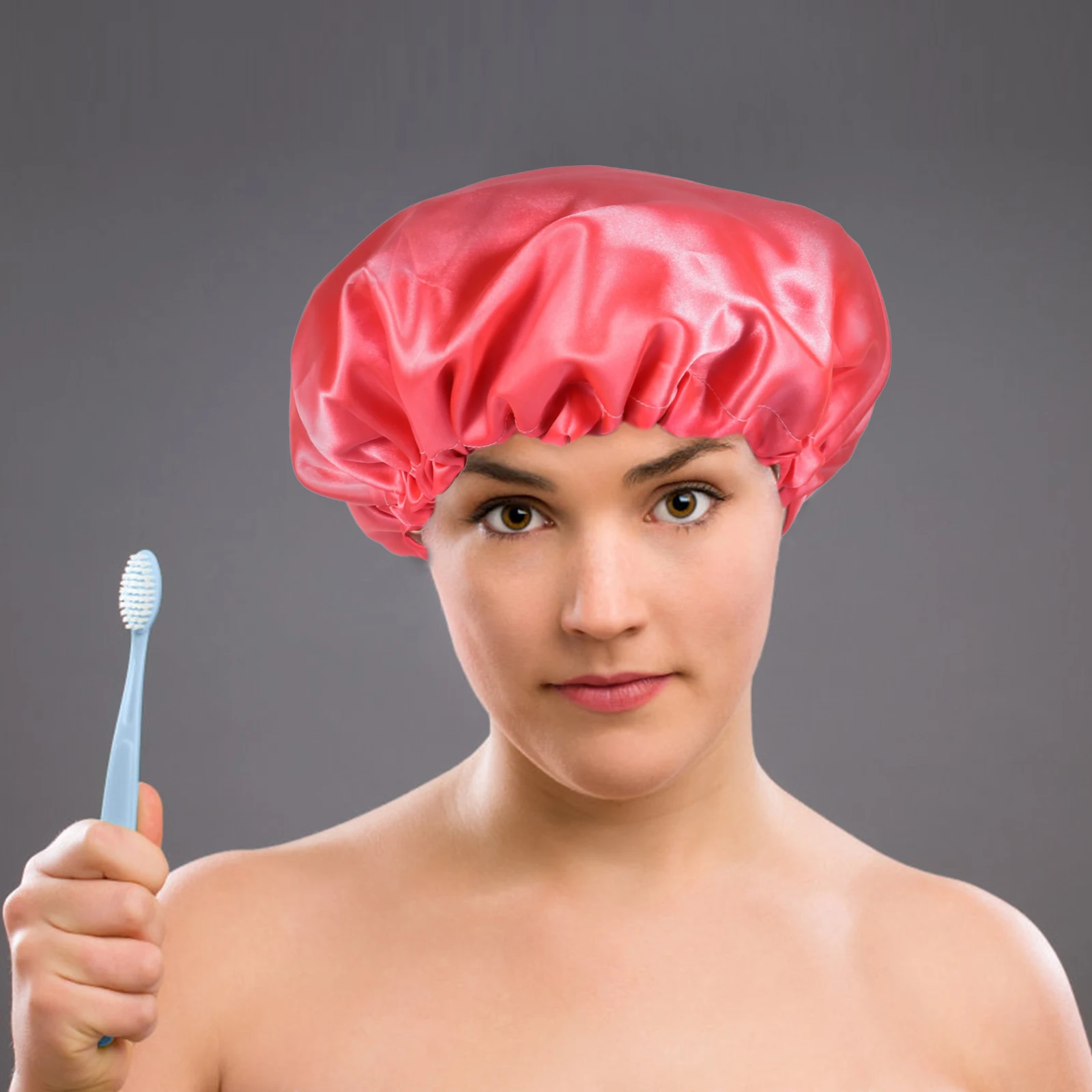 

Satin Sleep Bonnet Elastic Edge for Hair Makeup Hair Cap Bonnet Bathing Face Cleaning Makeup Shower Cap