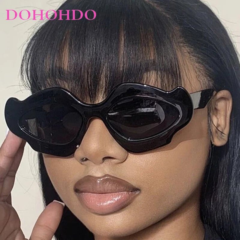 

Vintage Irregular Cat Eye Women Man Sunglasses Trendy Luxury Brand Design Party Travel Eyewear Female UV400 Gafas De Sol Mujer