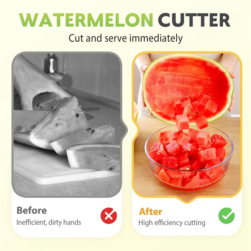 J1UL1N 2 In 1 Stainless Steel Fruit Cutter Portable Fruit Cutter Suitable For Family Gathering