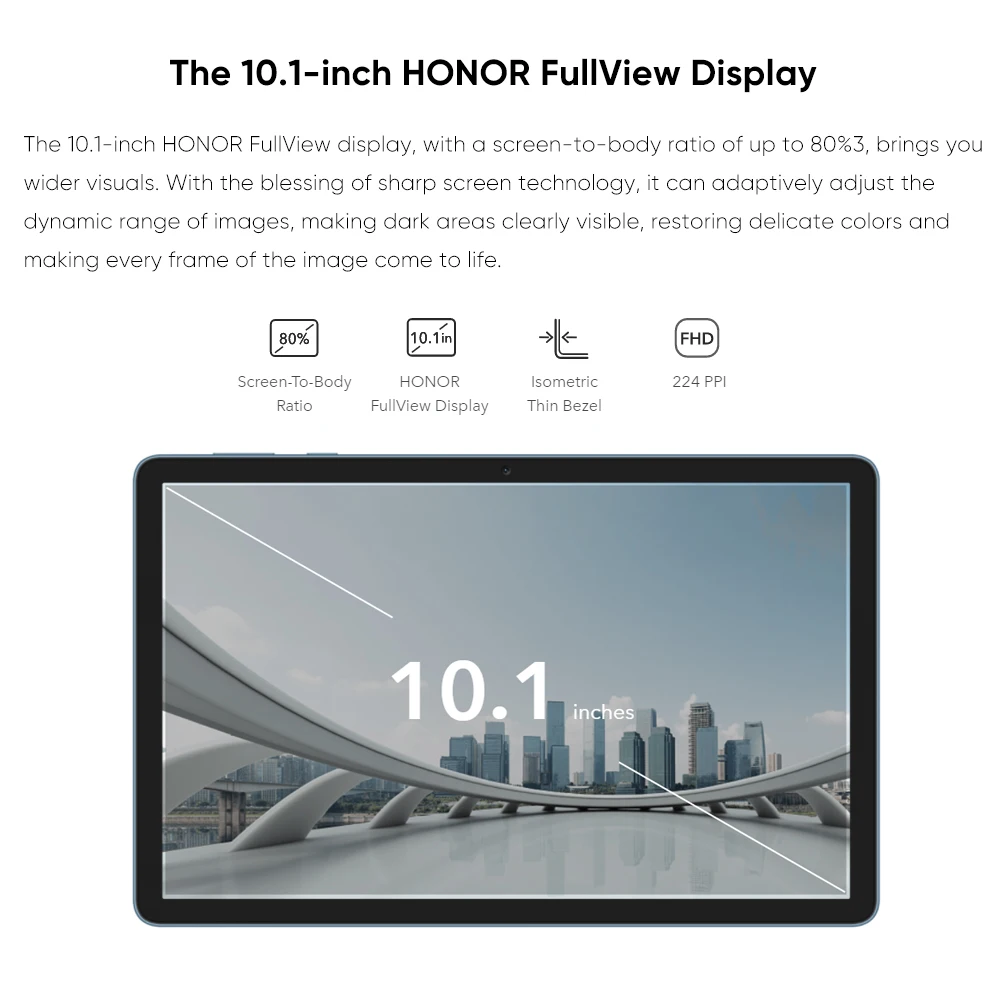 Imagem -03 - Tablet de Tela Grande Proteção Ocular Ultra Fino Android 12 Wi-fi Mtk8786 Octa-core 10.1 Versão Global Honor-x8 hd