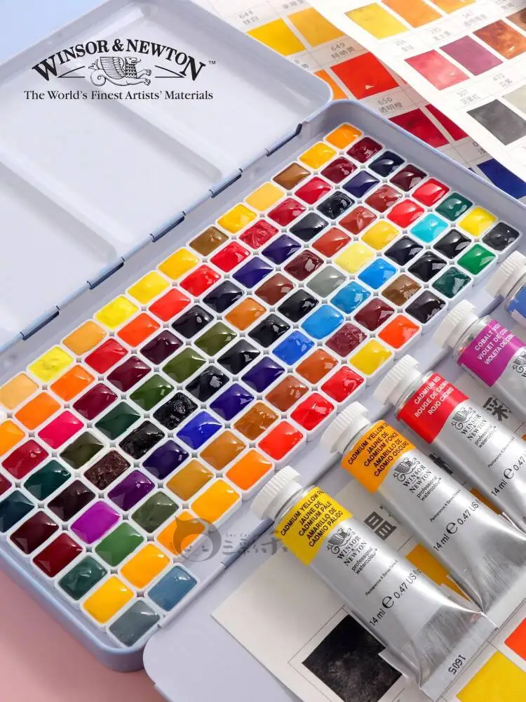 

Winsor & Newton Artist Grade Watercolor Paints Set 24 Colors 36 Colors 48 Colors Full Color Series Watercolor Set