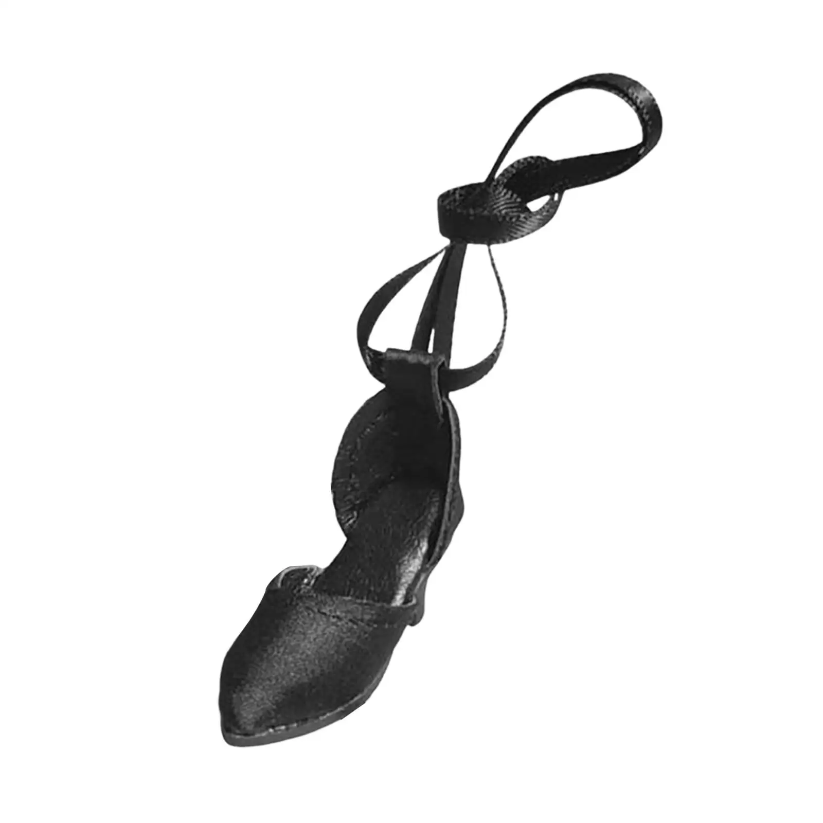 1 6 Doll Shoes PU Suede Ankle Strap Dress Sandals Miniature Toy Shoes for Fashion Doll Outfits