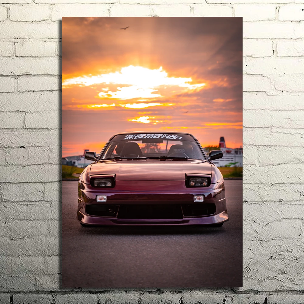 Posters and Prints 180SX Engine Classic Sports Car Picture Canvas Painting Modern Wall Art for Living Room Home Decor