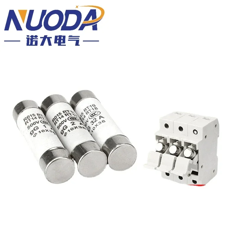 

10Pcs 10*38 Fast Blow Ceramic Fuse 10x38mm Fuse 500V 2A 4A 6A 10A 16A 20A 25A 32A RO15 RT19 RT14 RT18