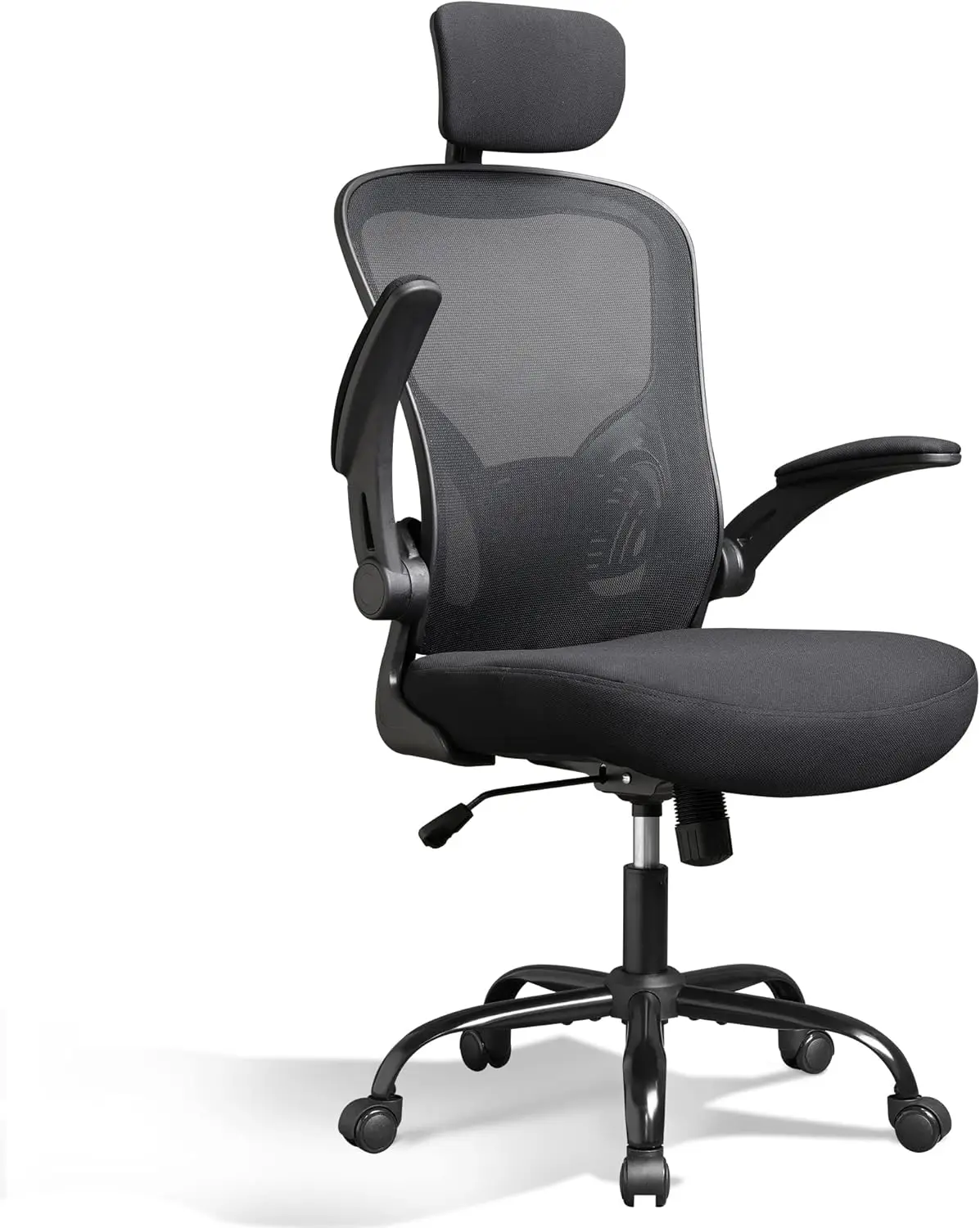 Mesh Computer Office Chair, High Back Ergonomic Desk Chair with Flip-up Armrests and Adjustable Headrest, Backrest NEW USA