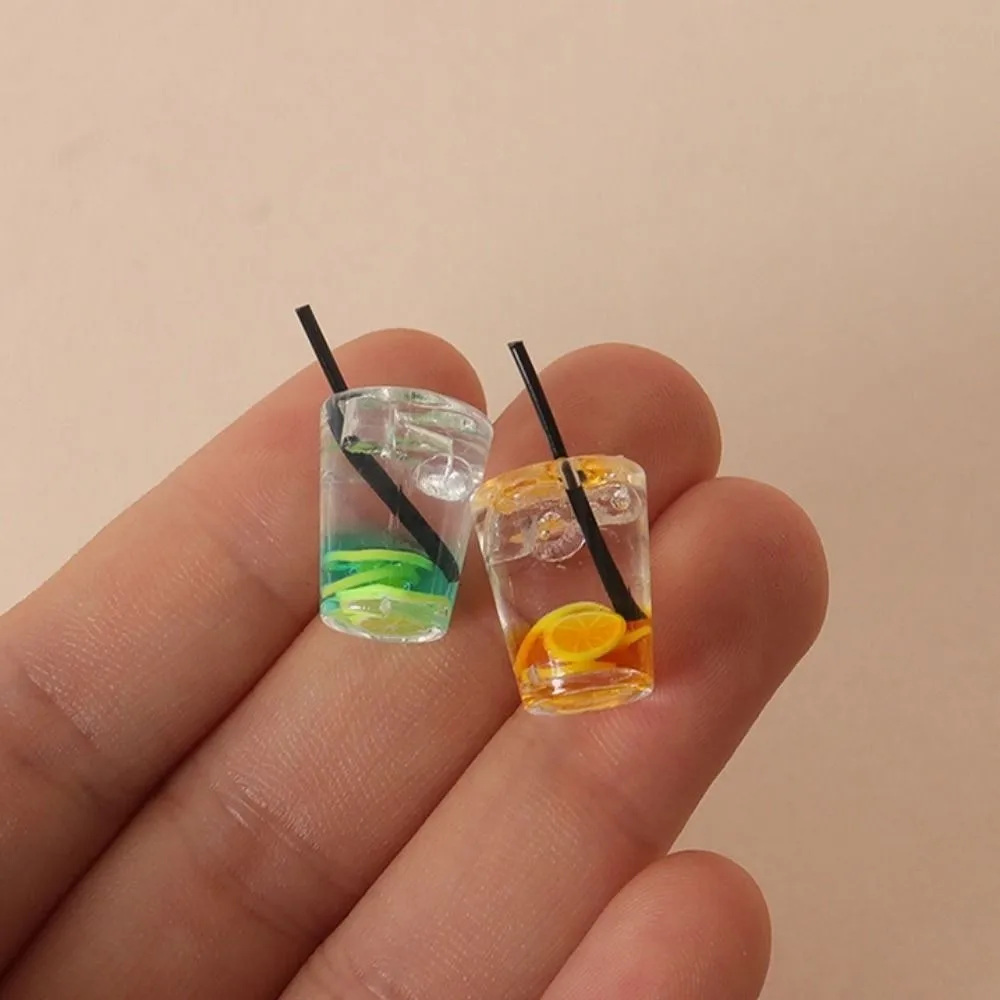 Mini Dollhouse Miniature Beach Chair Plastic Multicolors Table Desk Drink Model Miniature Scene Accessories For OB11
