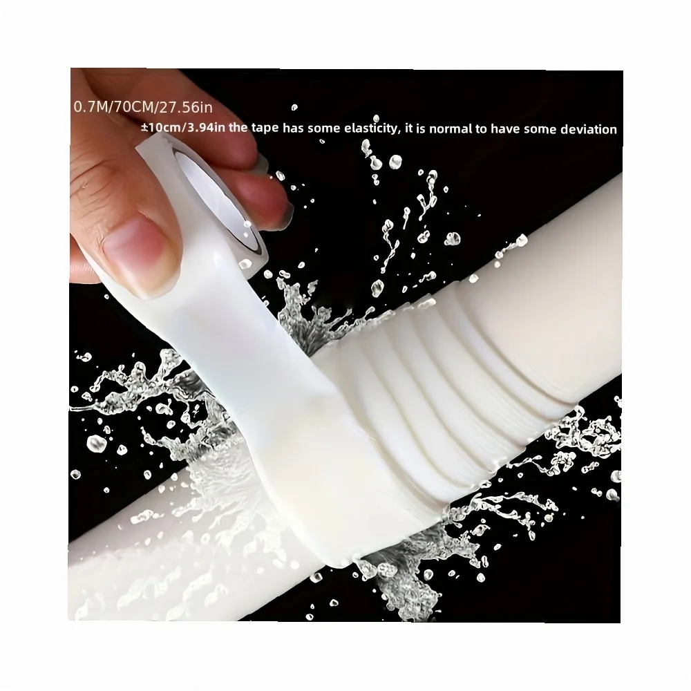 Self-Fusing Silicone Tape 1 Roll - Heavy Duty Waterproof Sealant for Leak Repair PVC, Metal, Glass, Stone, High Temp