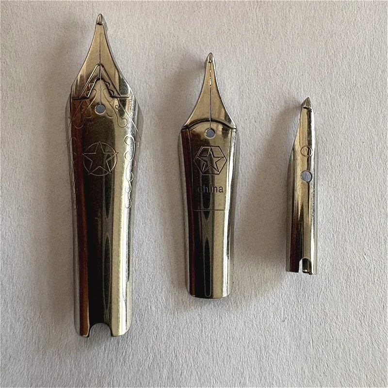

No.6 Universal Long Knife Research Fountain Pen Tip Five Pointed Star Unique Design Carving No.5 Pen Tip 2.0mm Writing Smooth