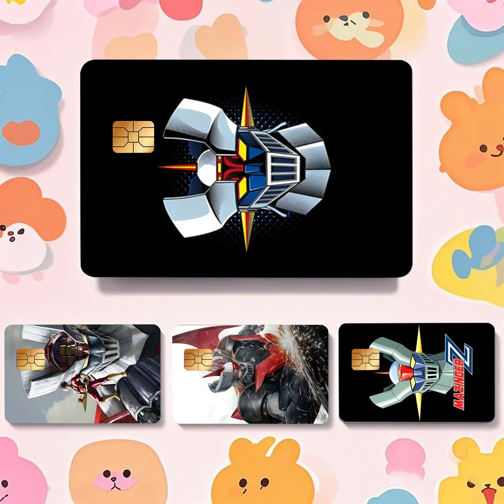 M-mazinger Z-pegatinas de Robot, tarjeta de crédito de dibujos animados, Visa, tarjeta de carga bancaria, autobús, Metro, pegatina impermeable, decoración