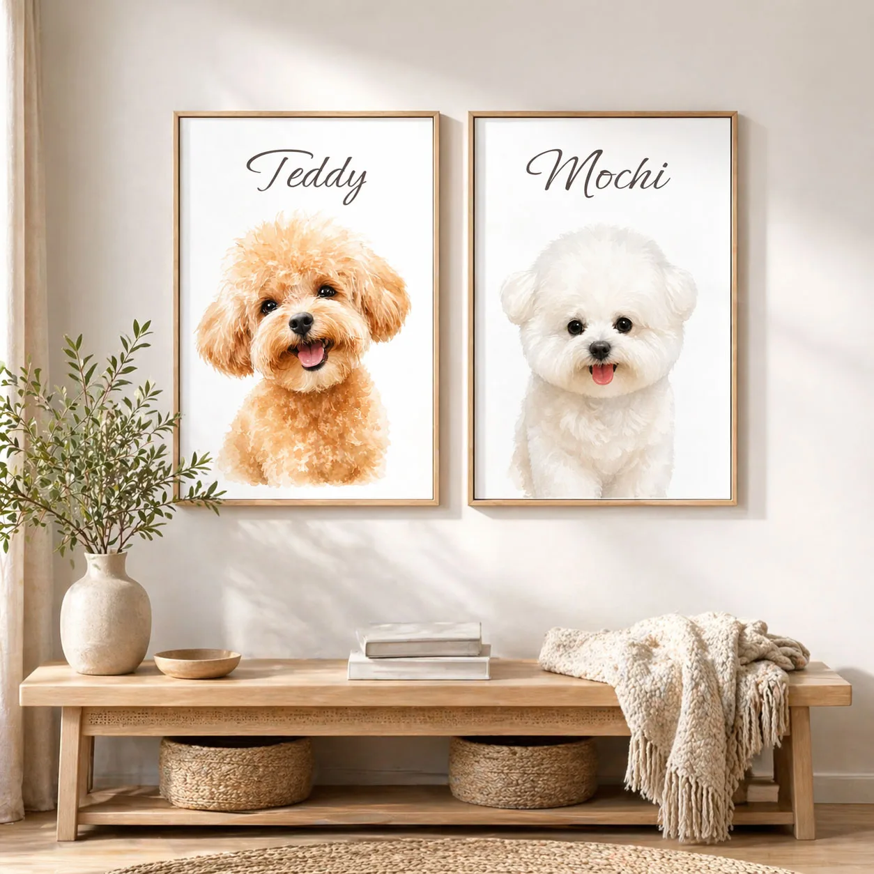 Personalisierter Haustier-Porträt-Druck, Individuelles Haustier-Namen-Wandbild, Hund Katze Vogel Igel Porträt, Haustier-Gedenkgeschenk, Kinderzimmer-Dekoration – Detail 3