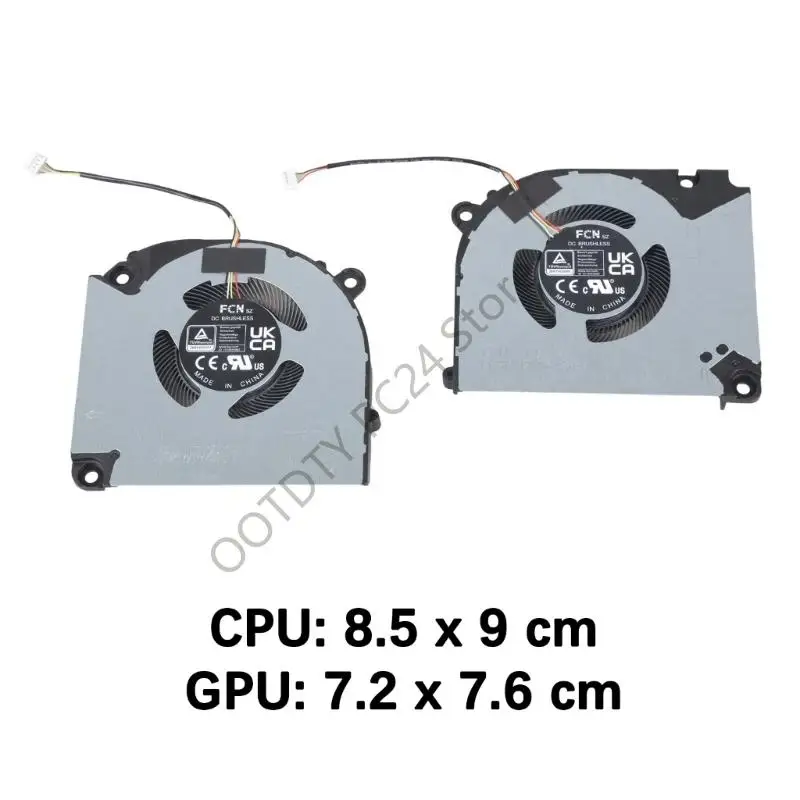 H7BA แล็ปท็อป CPU Cooling พัดลมที่เข้ากันได้กับรุ่นส่วนใหญ่เสียงต่ำใช้งานพัดลมโลหะ