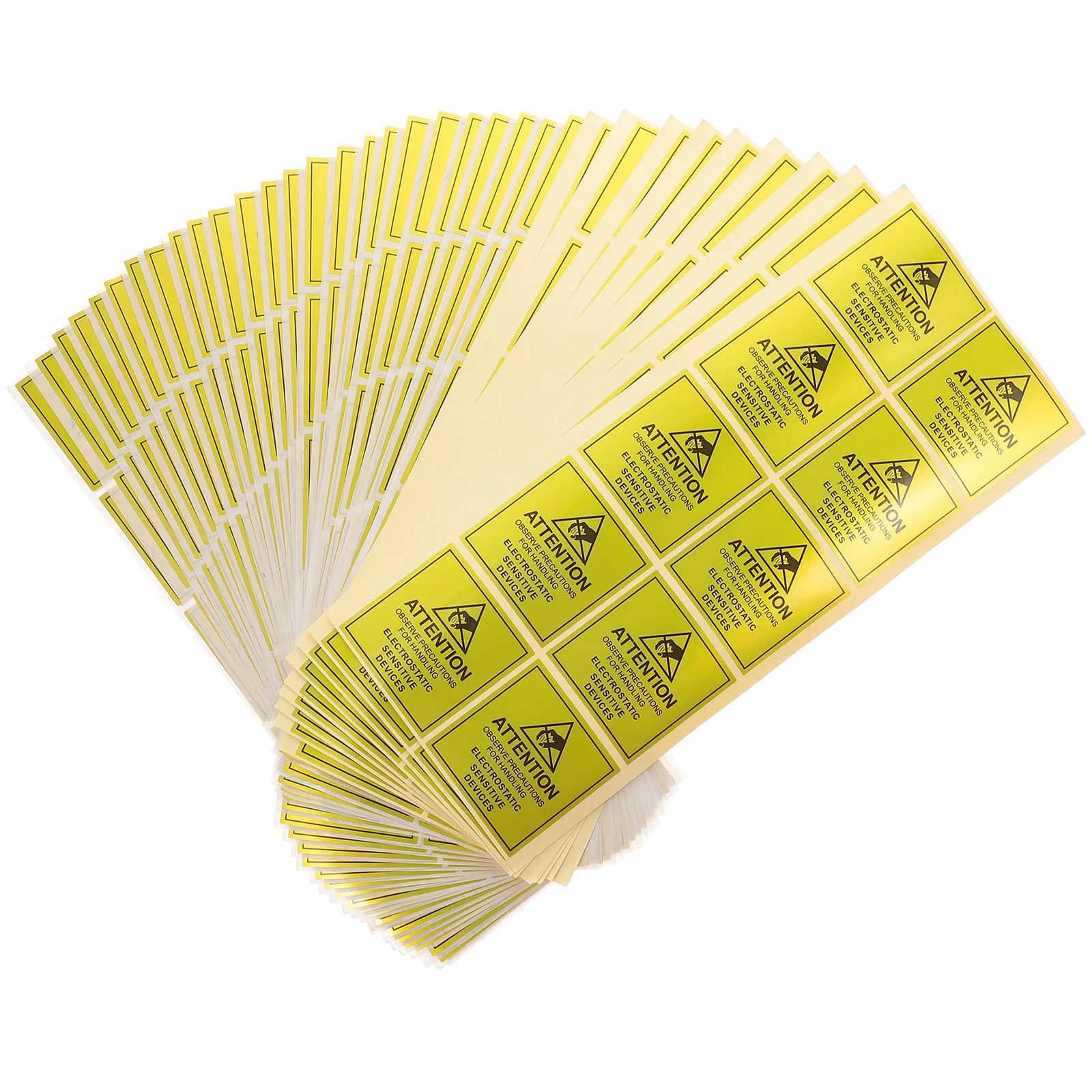 

450pcs Labels Warning Stickers Strong Static Cautious Sign Adhesion Paper Static Sensitive Devices Folder Tag