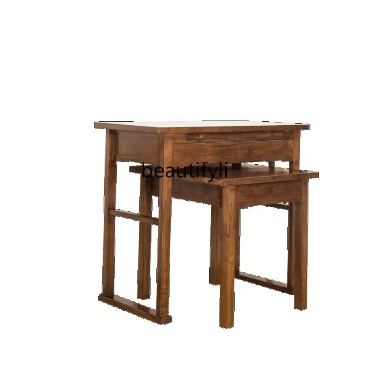 

S Chinese Solid Wood Altar Combination Living Room Incense Table Home God of Wealth Altar