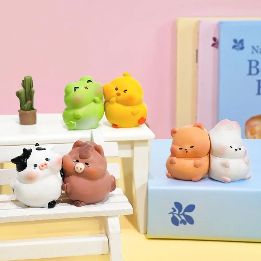 

8pcs/set Desk Ornament Computer Monitor Decoration Computer Display Cattle Screen Animal Model Cartoon Horse Center Console Doll