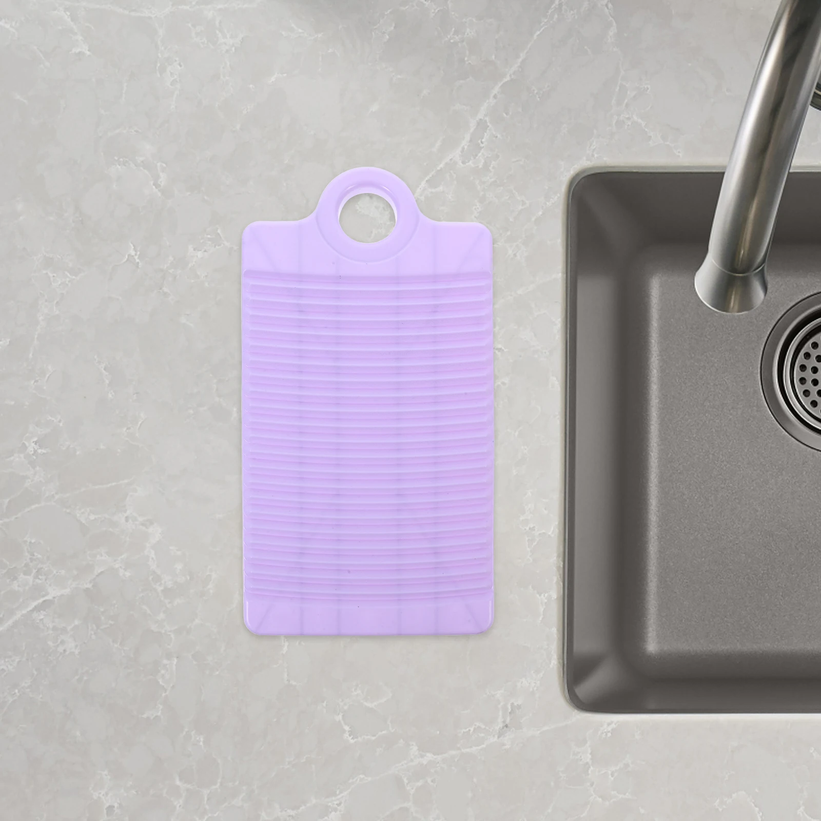 

Mini Plastic Washboard for Clothes Laundry Scrubbing Lightweight Portable Handheld Antislip Grooves Cleaning Shoes