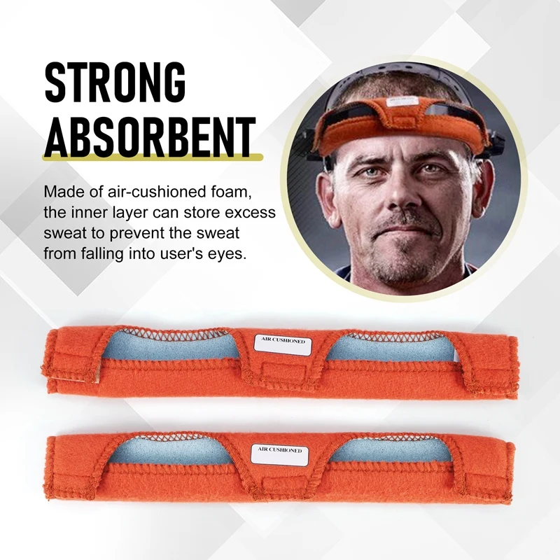 2Pcs Hard Hat Helmet FR Sweatsopad Air Cushioned 20-3200V Sweatband