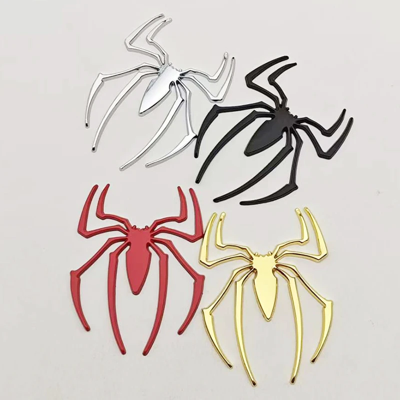 Universal 3D Metal Car Stickers Spider Car Logo Chrome Badge Auto Emblem Decal Car Styling Decoration Auto Exterior Accessories