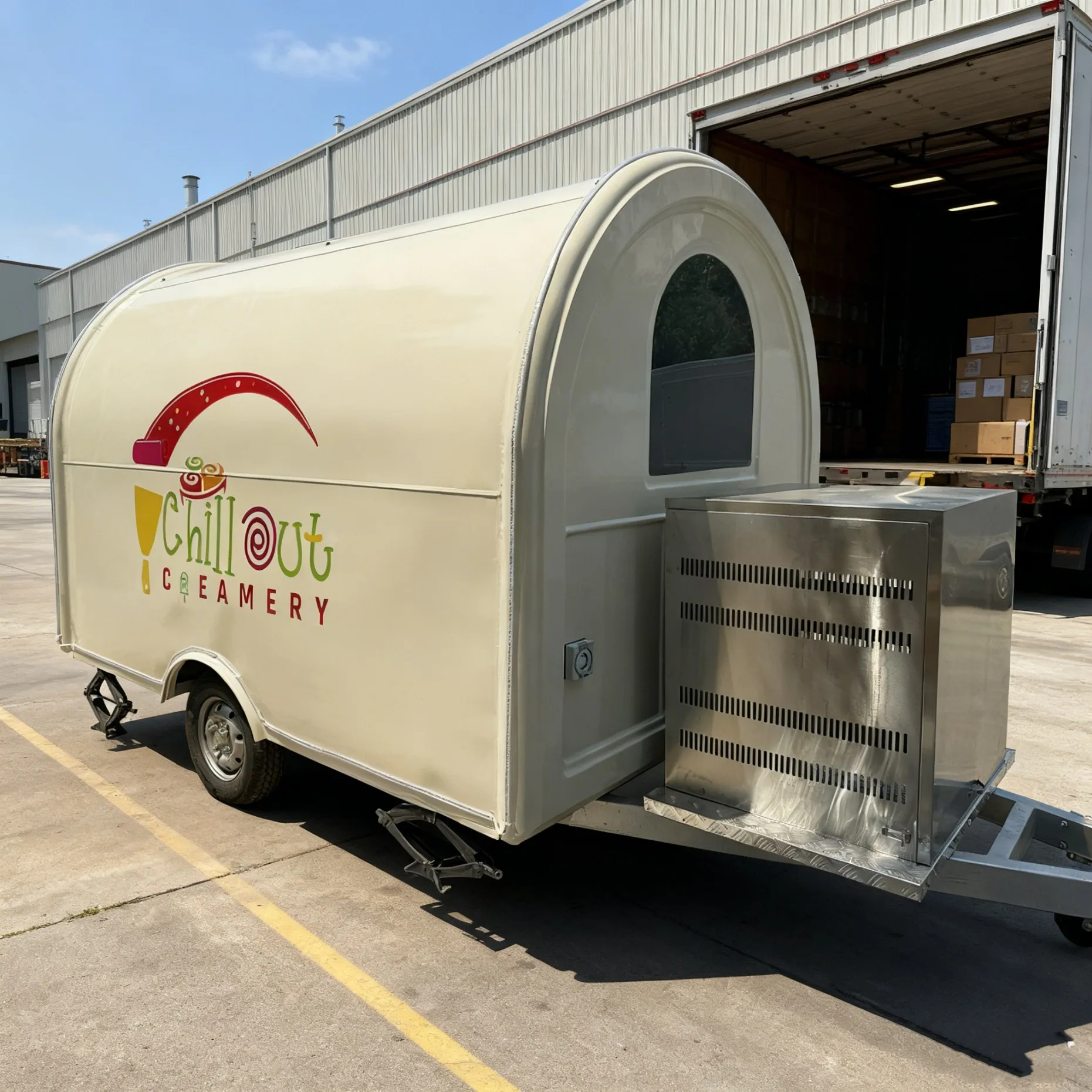 

Concession Food Truck Van Street Snack Pizza Kiosk Coffee Hot Dog Cart Fast Food Kiosk Fully Equipped