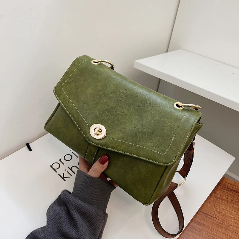 2024 nowych damskich modnych torebki pasujących do modnych solidnych torebka Vintage na ramię biurowych prostych eleganckich toreb Crossbody Y2k