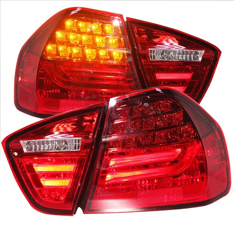 For BMW 3 Series 320i 323i 325 330 335 E90 LED Strip Taillights 2005 to 2008 Year Red LF