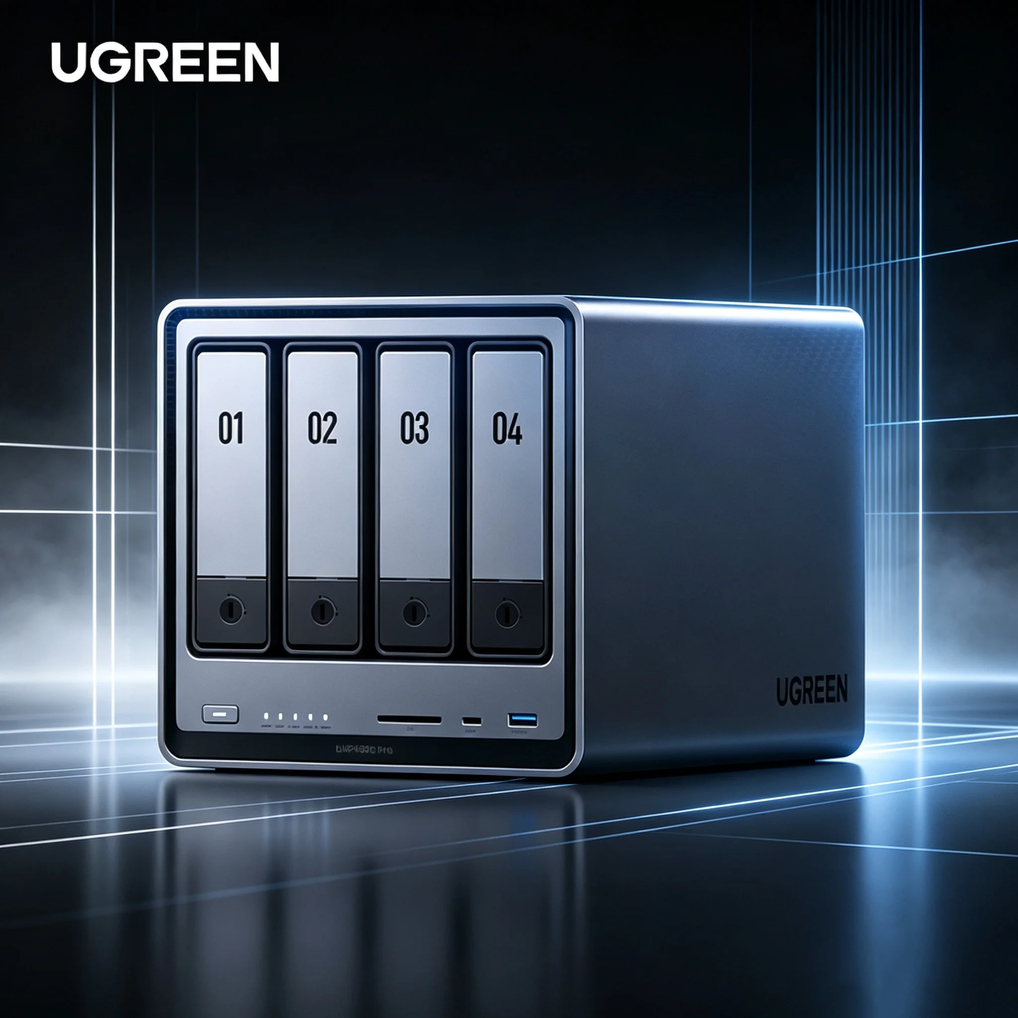 UGREEN DXP4800 PRO NAS 4-Bay Diskless i3-1315U 8GB DDR5 Built-in 128GB SSD for IT Professionals Developers & Power Users