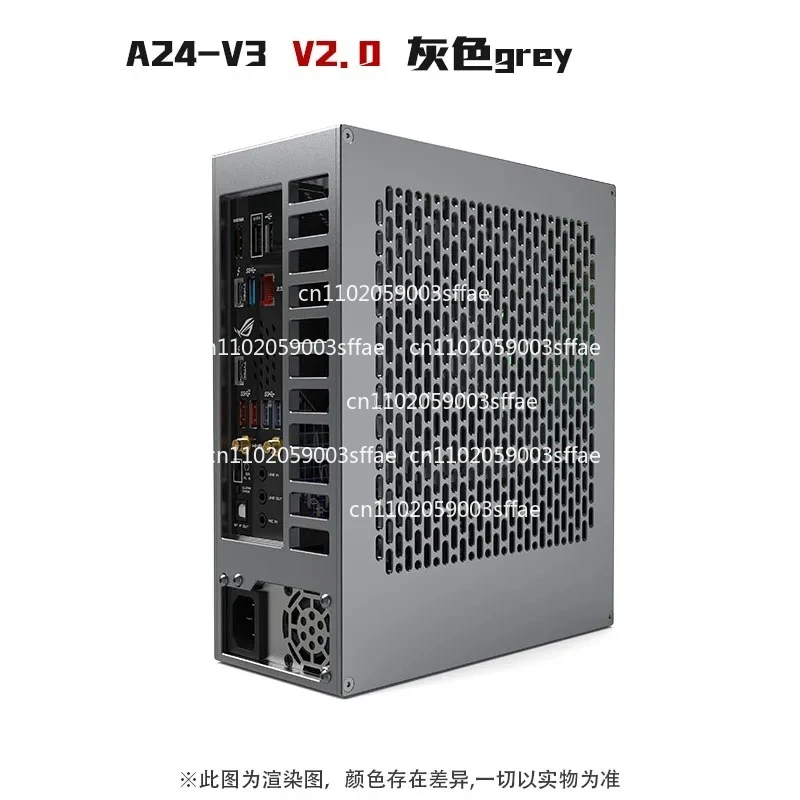 all aluminum alloy  4-liter mini A24-V3 2.0 nuclear display 1u power supply itx chassis
