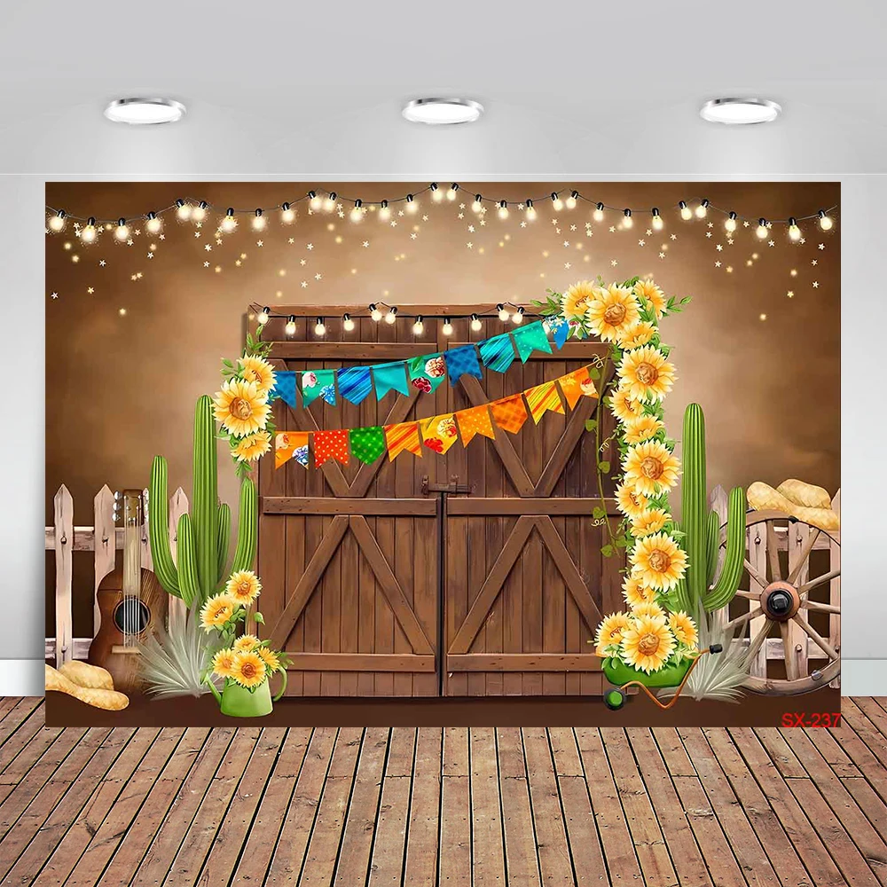 

Photography Backdrop Mexican Desert Cactus Western Cowboy Kids Birthday Party Cake Smash Decor Background Photocall