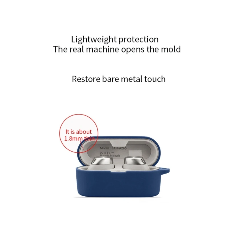 Headphone Shockproof Housing Skin-friendly Case for Technics EAH-AZ60 Washable Shell Protector Non-slip Impact-resistant