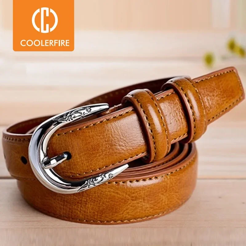 

New Woman Genuine Leather Cow skin strap Fashion Vintage Belt pin Buckle Belts For Women Top Quality jeans girdle LB017