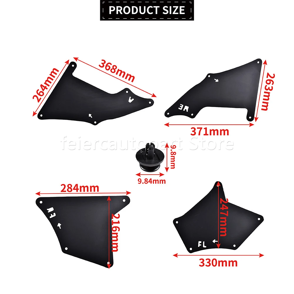 Mud Flaps Splash Guards Mudflaps Fender Liners Shield Seal 5388635020 For Toyota Land Cruiser Prado 03-20 5373535150 5373635150