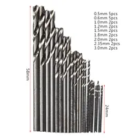 25Pcs 0.5-3.0mm HSS Drill Bit Set Mini Straight Shank Drilling Bits For Electrical Power Tool Hole Opener For Wood Plastic