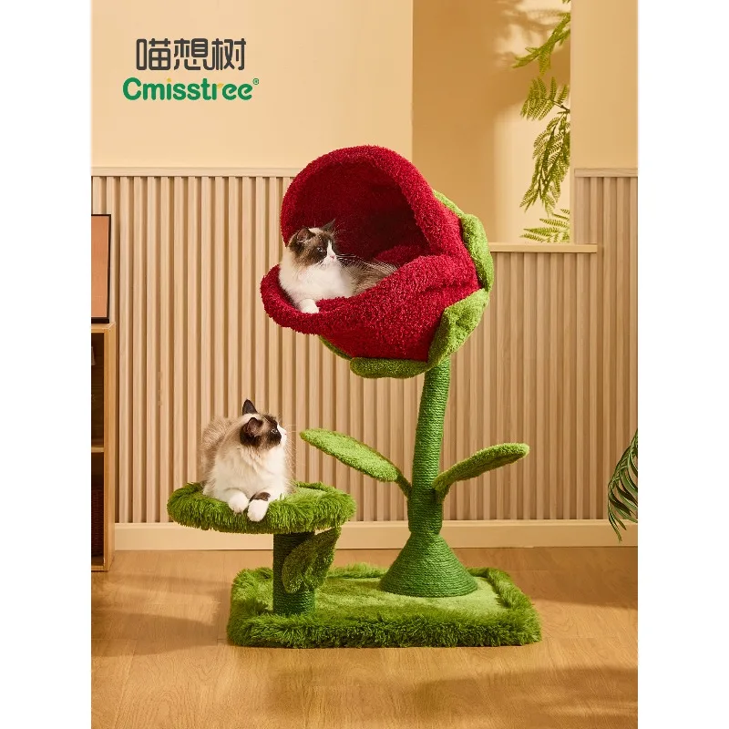 Cannibal flower cat climbing frame  nest cat scratching board sisal integrat