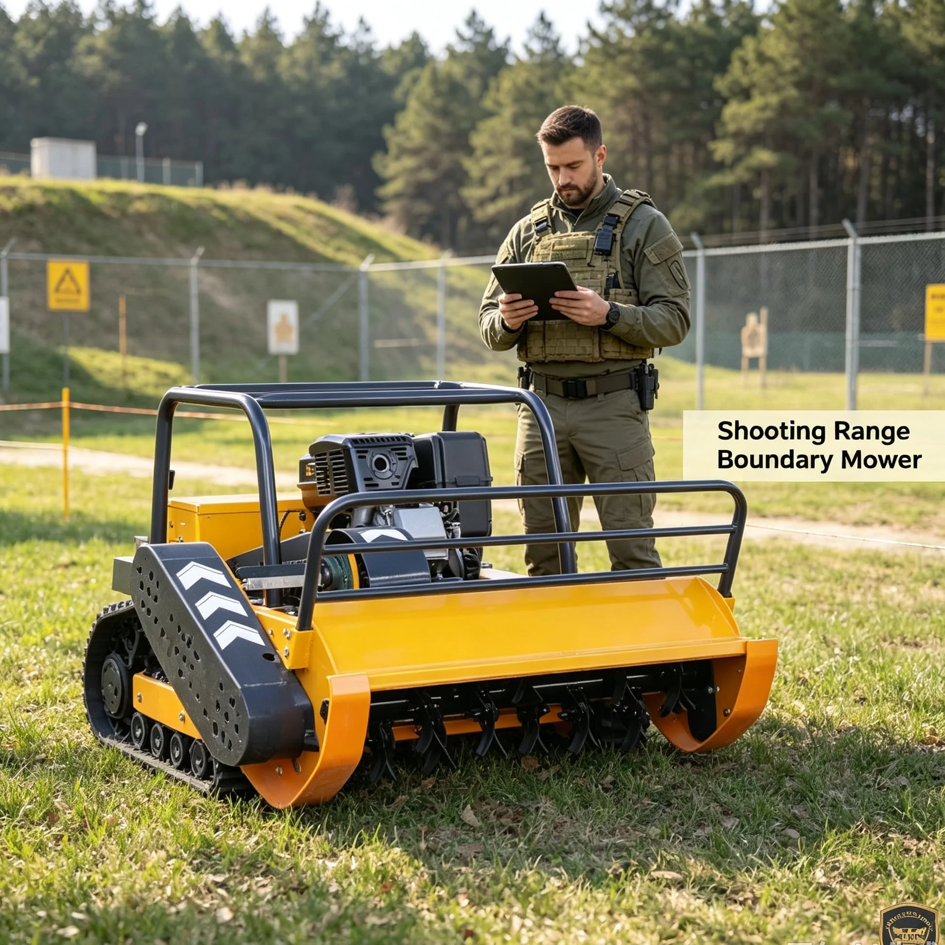 Customized seedling mower robot remote controlled crawler mower, gentle cutting lawn mower robot to avoid hurting young plants