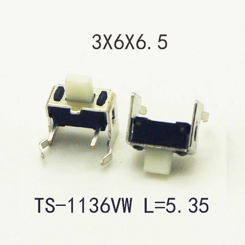 20PCS Momentary Tact Switch 12V Push Button Tactile Switch 3x6mm With Stand H=6.5mm 260GF TV Press Key Equipment Replacement