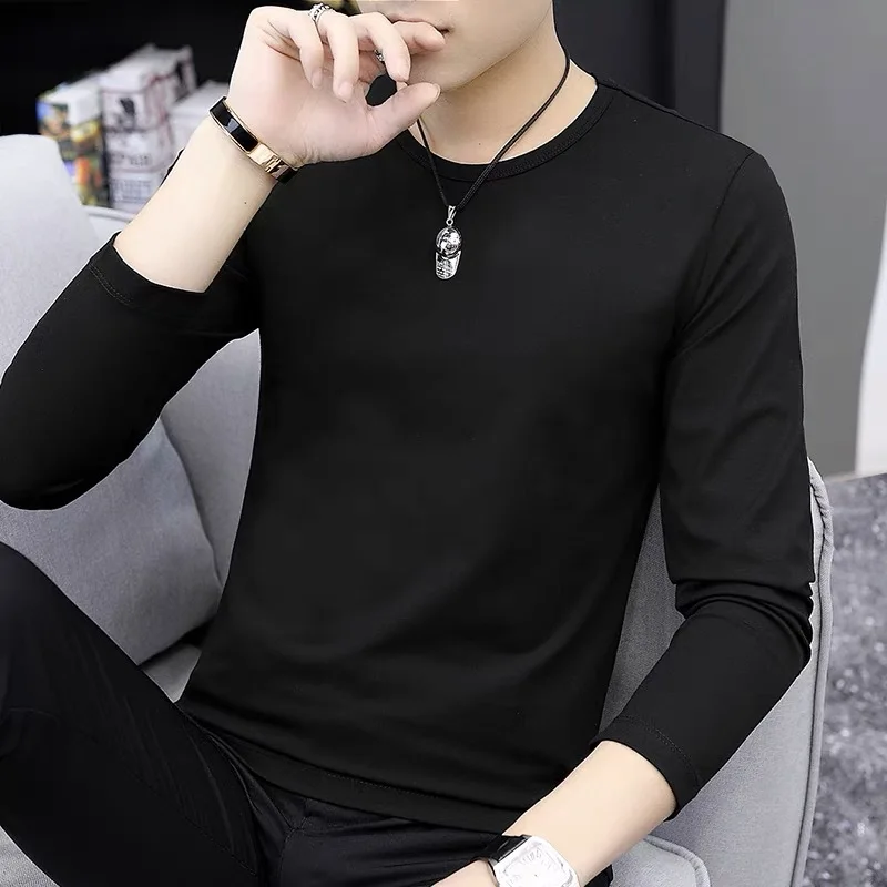 Thermal Underwear For Man Long Sleeve T-Shirt Winter Loose Trend Plus Size Stretch Base Shirt Male Invisible Thermo Warmer Top