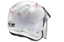 Motorcycle Rear Trim Helmet  little Spoiler For Arai VZ RAM MZ VZ SZ RAM Helmet Spoiler Accessories