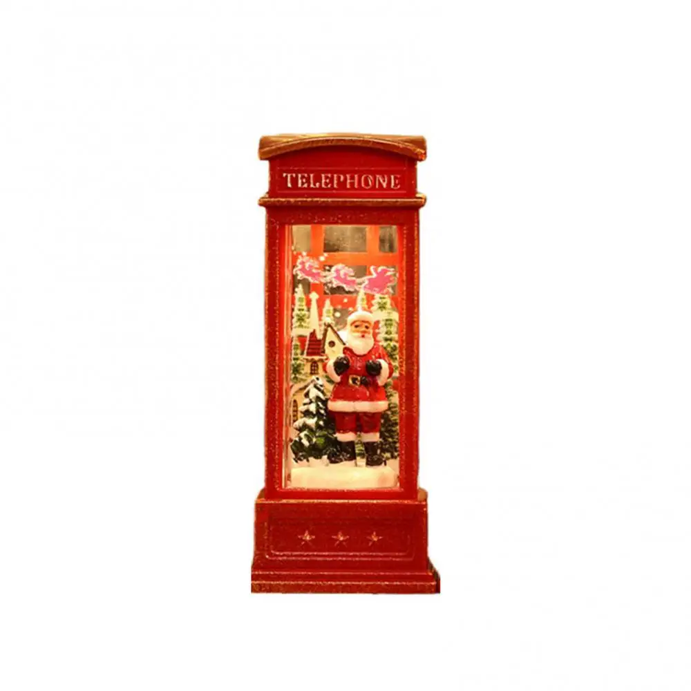 Natal Vintage Snowman Night Light Lamp, Cabine de telefone, Hotel KTV Cena, Novel Layout, Luminous Ornamentos, Decorações de Ano Novo