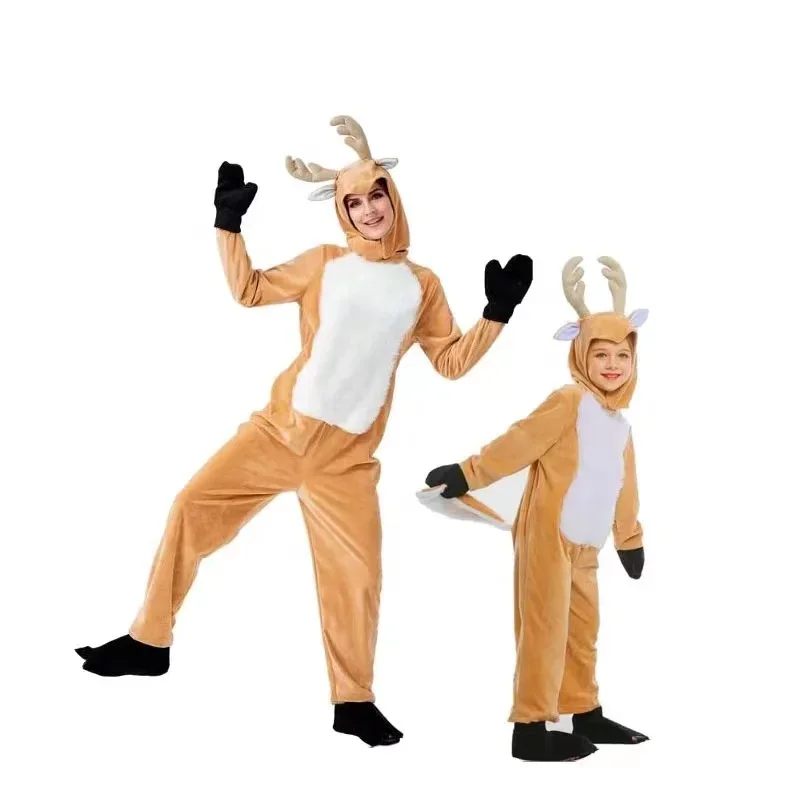 Halloween Deer Dress up Costumes, One-piece Suits, Suitable for Stage Performance of Parent-child Clothing#1#W