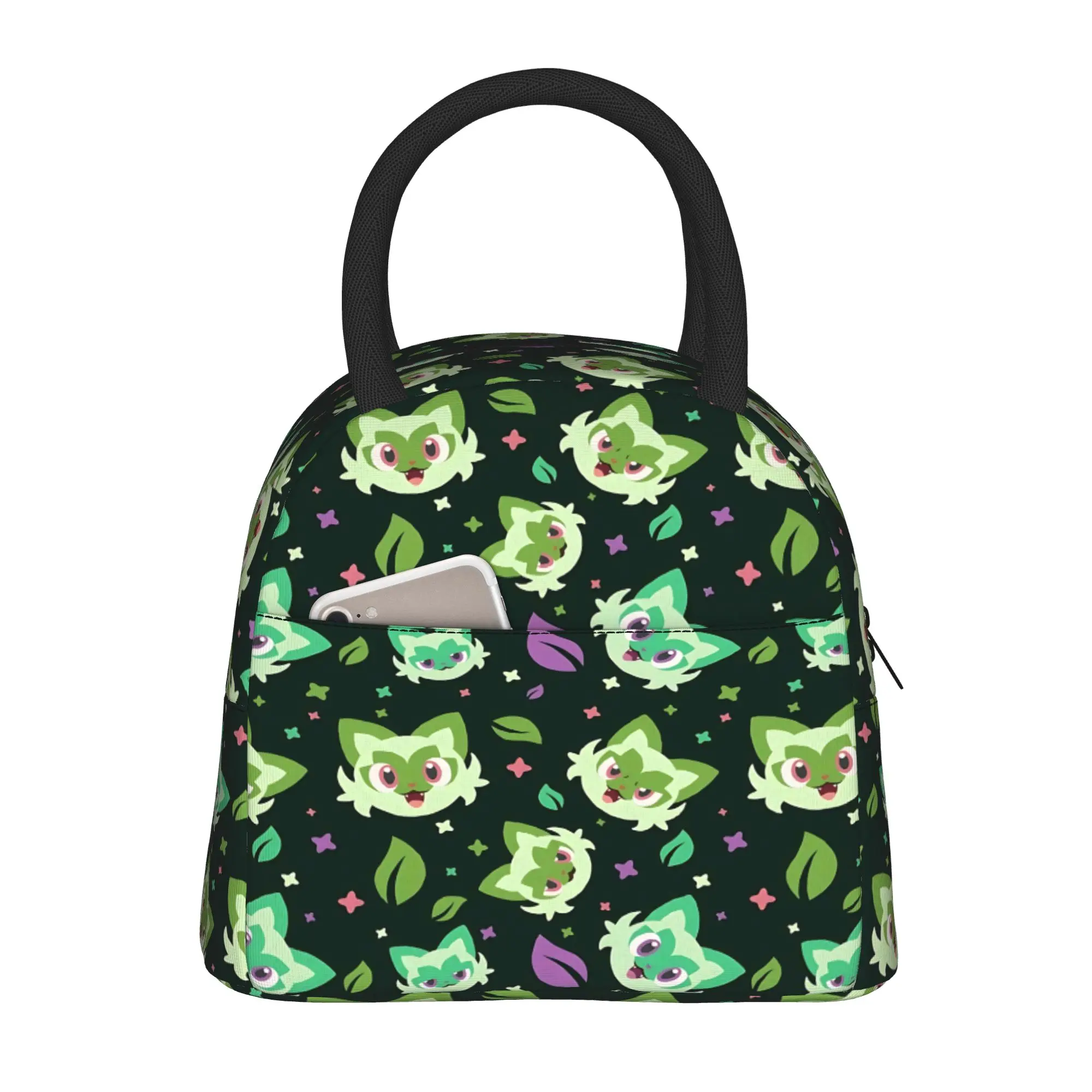 Cartoon Pokemon Theme Handbag Insulated Lunch Bag Insulation Bento Pack Rice Bag  bolsa Student Bento Lunch Handbag Insulation