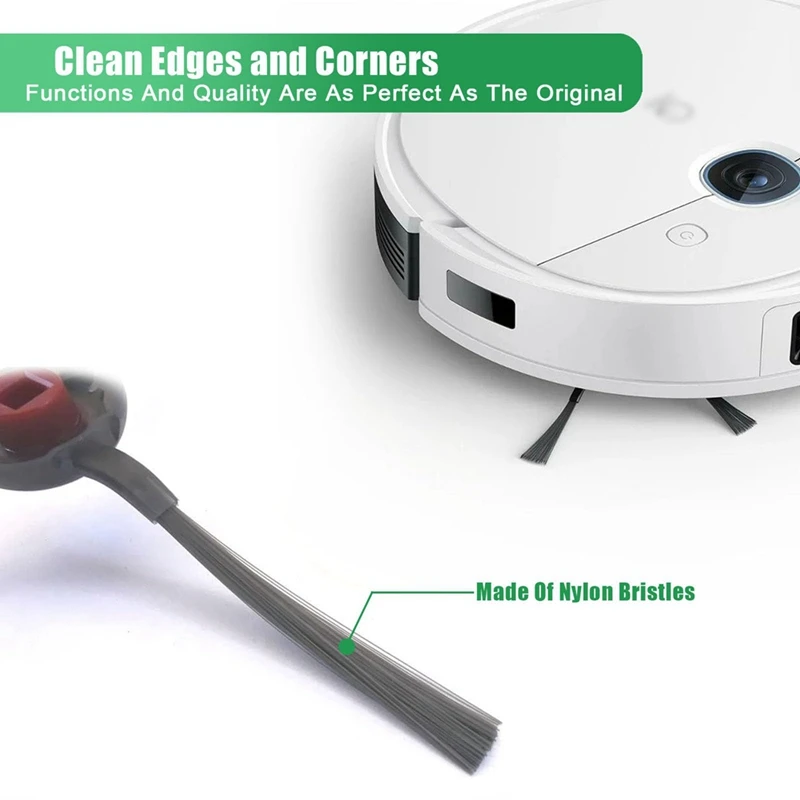 Aksesori Sikat Samping untuk Yeedi Vac 2 Pro/Vac 2/Vac Max/Vac Hybrid/Vac Station/K781 + Suku Cadang Pengganti Penyedot Debu