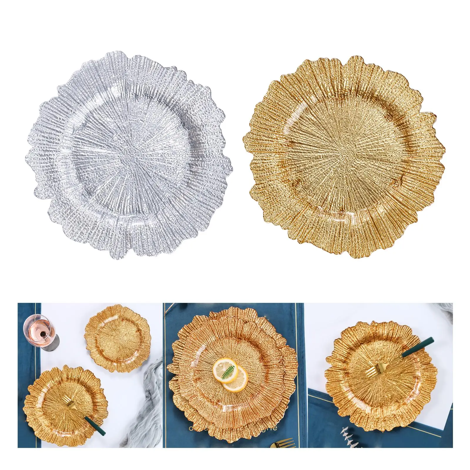 

Glass Plate Decorative Serving Plate Fruit Plate for Party Wedding Decoration