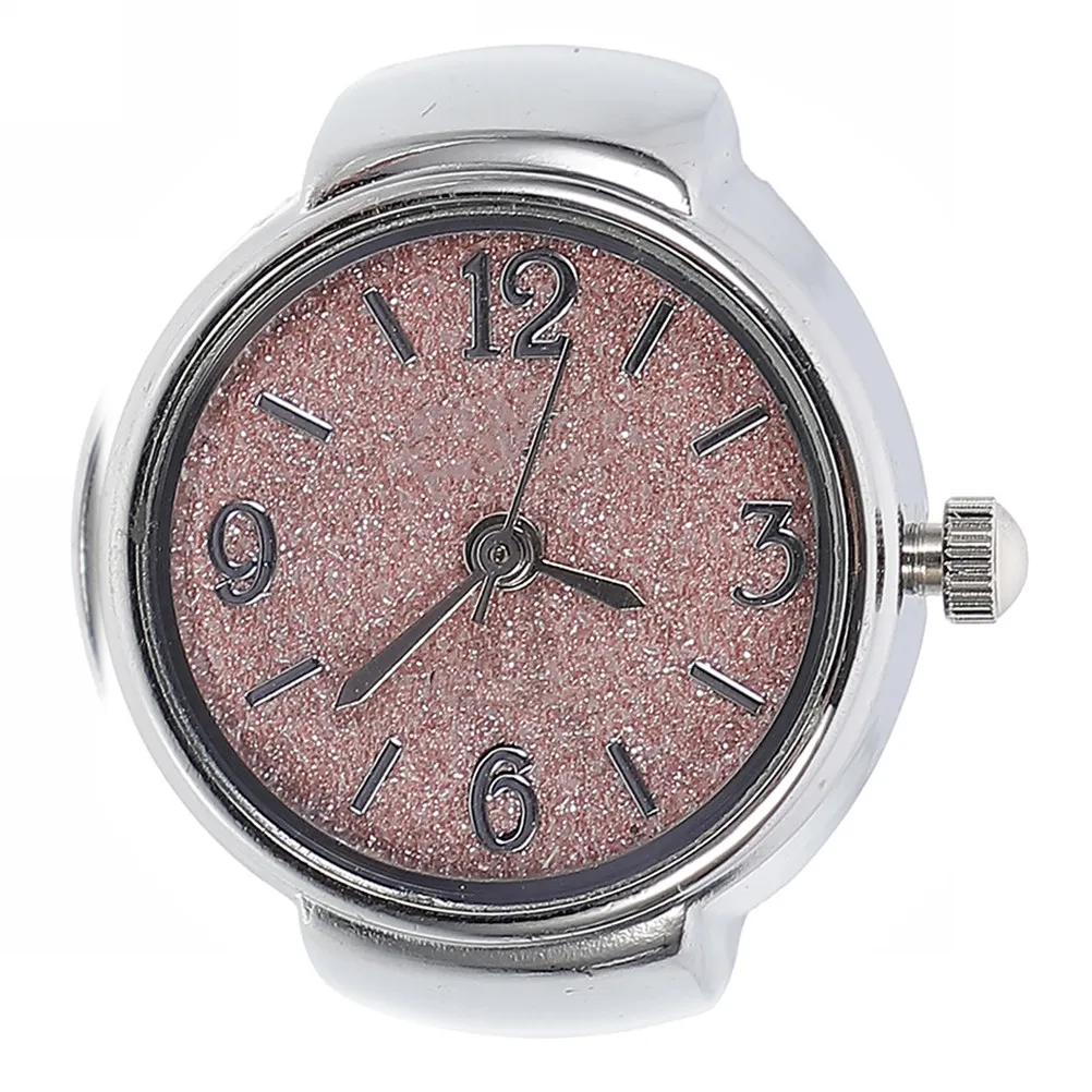 

Casual Quartz Finger Watch 1 Piece Zinc Alloy Round Ring Watch with Numerals for Men Women Daily Use Festival Present