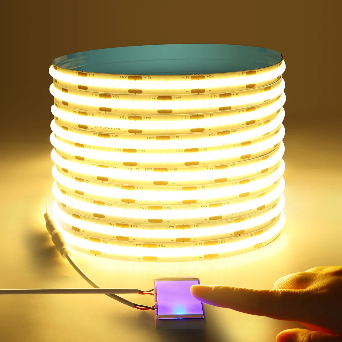 

LED Makeup Mirror Light 12V COB LED Strip Light Touch Dimmable Flexible Lamp Tape Ribbon Led Lights for Dressing Table Backlight