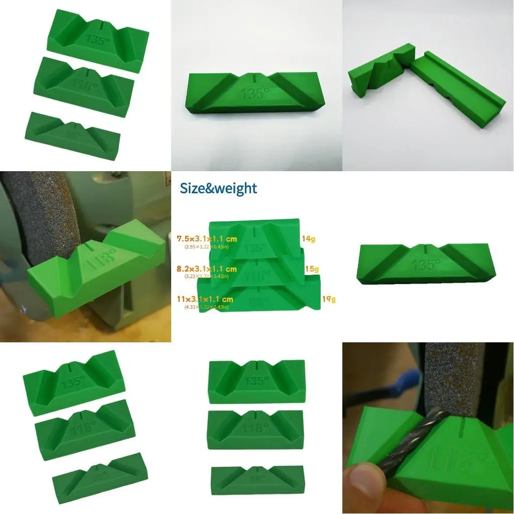 

652F Ergonomic Professional Drill Sharpeners 90 118 135 Angled Quick Setups ABS Build